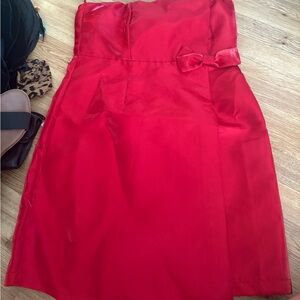 Elegant Red Strapless Dress